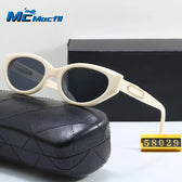 MCMACFIL New CH Small Frame Retro Cat Eye Fashion Sunglasses High End Men's and Women's Styles Anti Strong Light