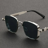 MCMACFIL Steampunk Sunglasses For Men Vintage Square Sunglasses Women Punk Fashion Glasses