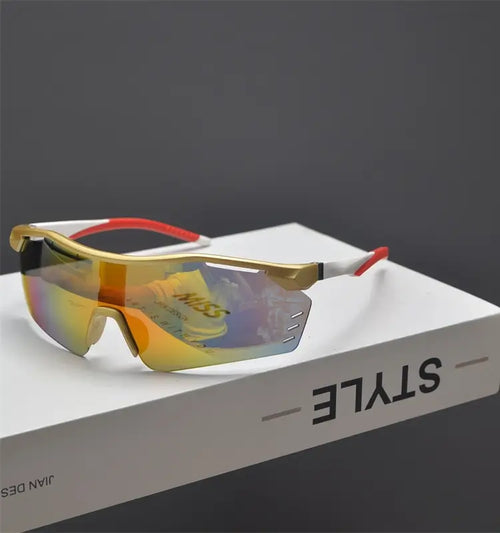 MCMACFIL Trendy men and babes outdoor running cycling sports colored sunglasses large frame colorful sunglasses women