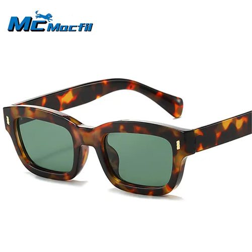 MCMACFIL SHAUNA Fashion Small Square Women Luxury Sunglasses Vintage Rivets Decoration Brand Designer Men Jelly Color Sun Glasses UV400