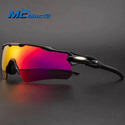 MCMACFIL Outdoor Cycling Sport Sunglasses European And American One-Piece Windproof Dazzling Sunglasses Ultra-Light Driving Uv Protection