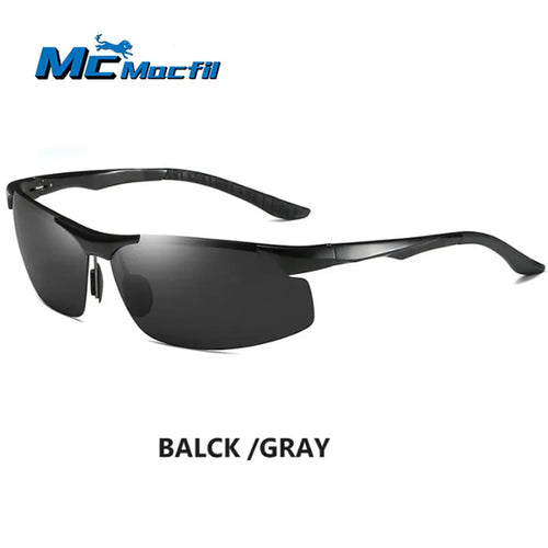 MCMACFIL  Aluminum HD Polarized Photochromic Sunglasses Men Driving Sun Glasses Male Outdoor Sport Eyewear Anti-UV oculos de sol masculino