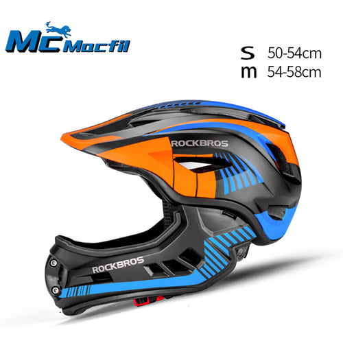 Mcmacfil Helmet for Kids, Full-Face Design for Balance Bikes, Scooters, Bicycles, Roller Skating, Detachable Safety Helmet