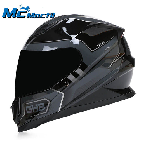 McMacfil Cross-Border Motorcycle Helmet - All-Season Adult Full-Face Protection