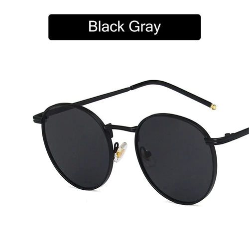 MCMACFIL Round Sun Glasses Fashion UV400 Protection Sun Glasses Metal Frame Women Men Sunglasses Hip Hop Fishing Glasses