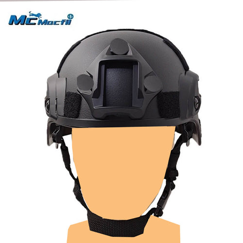 McMacfil ABS Tactical Helmet with ANSI Z89.1 Certification, 6Pt. Self-Adjusting Ratchet Suspension, Impact-resistant Head Protection, Ventilated for Outdoor Sports, Cycling, and Outdoor Work