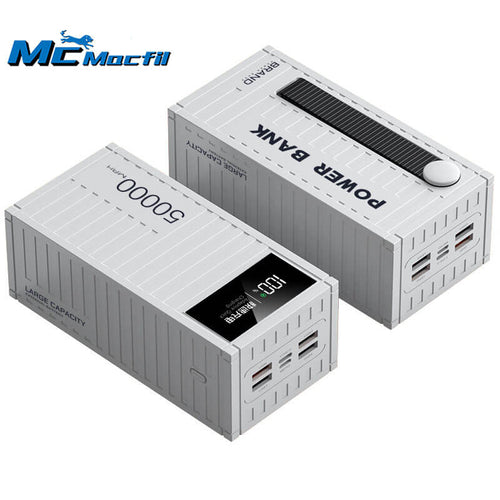 Mcmacfil 66W Container Power Bank, 50000mAh Ultra-Large Capacity, Super Fast Charging, Bidirectional Quick Charge, High-Capacity Portable Power Bank