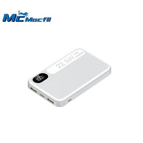 Mcmacfil's new compact and portable super-fast charging power bank features 22.5W fast charging with a capacity of 10,000mAh. It supports PD20W bidirectional fast charging, making it an ideal choice for on-the-go charging.