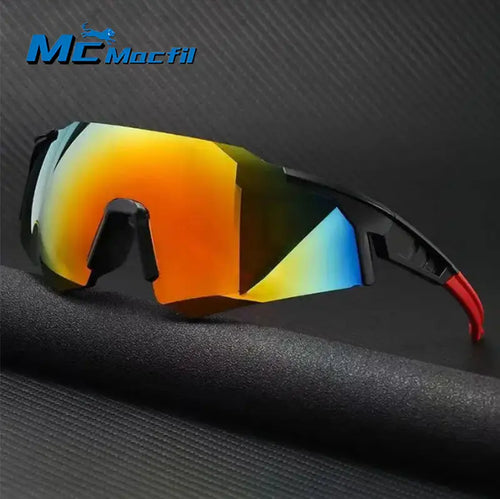 MCMACFIL New riding glasses outdoor sports mirror big frame sunglasses Dazzling reflective mercury sunglasses