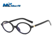 MCMACFIL Oval Small Frame Retro Female Korean Plain Glasses Anti-blue Light Eyeglasses Eye Protection Ladies Optical Spectacle Eyeglass