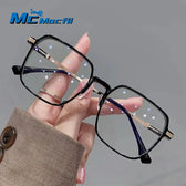 MCMACFIL Fashion Black Anti-Blue Light Glasses Classic Women Men Ultra Light Metal Frame Glasses Office Computer Goggles Eye Protection