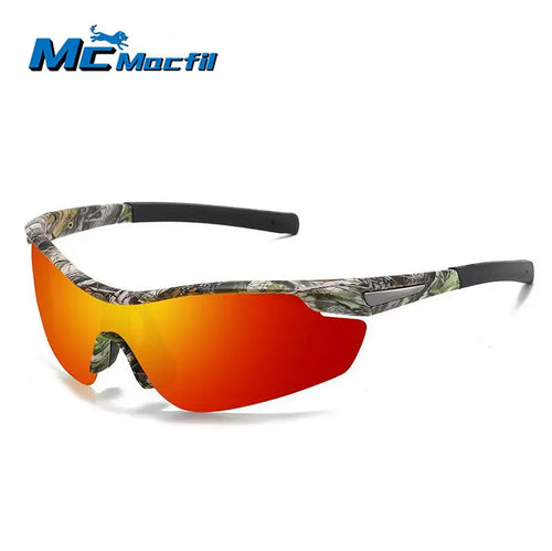 MCMACFIL Men's Outdoor Siamese Sports Cycling Windproof Polarized Sunglasses Skiing Fishing Drivers Glasses For Driving UV400