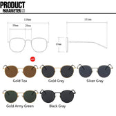 MCMACFIL Round Sun Glasses Fashion UV400 Protection Sun Glasses Metal Frame Women Men Sunglasses Hip Hop Fishing Glasses