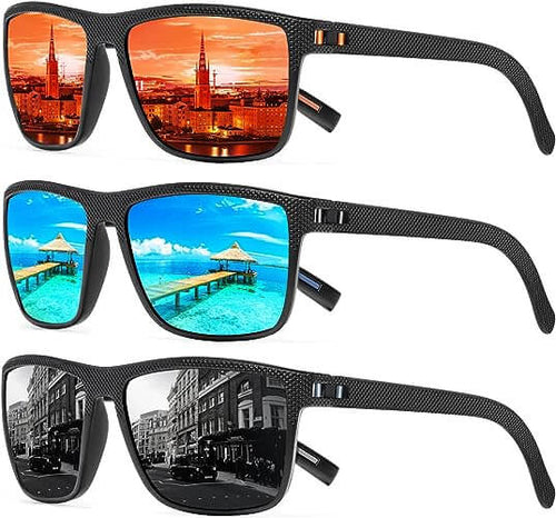 Mcmacfil Cross-Border Hot Selling Unisex Polarized Sunglasses for Driving,  Anti-Glare, UV Protection, European and American Classic Colored Sunglasses.