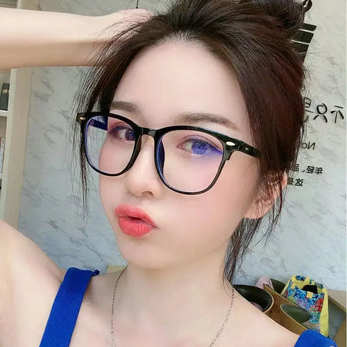 MCMACFIL Glasses Ultralight Retro Transparent Frame Plain Men Women Anti Blue Light  Glasses  Party Decorate Eyeglasses Fake Glasses