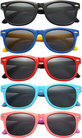 Mcmacfil 3-Piece Set of Children's Sunglasses, Suitable for Boys and Girls, Kids Polarized Sunglasses.