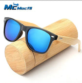 MCMACFIL Fashion Wood Men's Ultraviolet Sunglasses Classic Male Driving Riding UV400 Sports Sun Glasses Eyewear Wooden Bamboo Eyeglasses