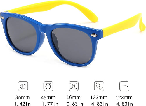 Mcmacfil 3-Piece Set of Children's Sunglasses, Suitable for Boys and Girls, Kids Polarized Sunglasses.