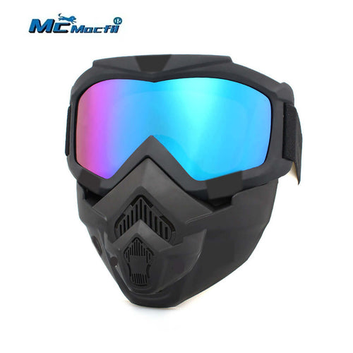 McMacfil New Windproof Goggles, Helmet Visor, Harley Eyewear, Rider Face Mask, Outdoor Sports