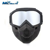 McMacfil New Windproof Goggles, Helmet Visor, Harley Eyewear, Rider Face Mask, Outdoor Sports