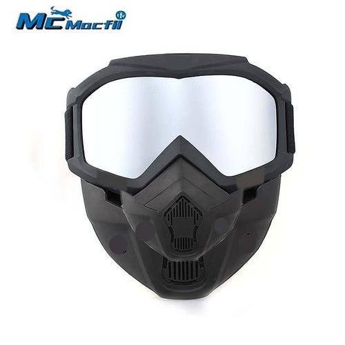 McMacfil New Windproof Goggles, Helmet Visor, Harley Eyewear, Rider Face Mask, Outdoor Sports