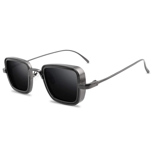 Mcmacfil: Handcrafted Retro Metal Square Sunglasses for Men - Embrace the Trendy Vintage Vibe