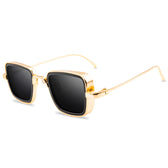 Mcmacfil: Handcrafted Retro Metal Square Sunglasses for Men - Embrace the Trendy Vintage Vibe