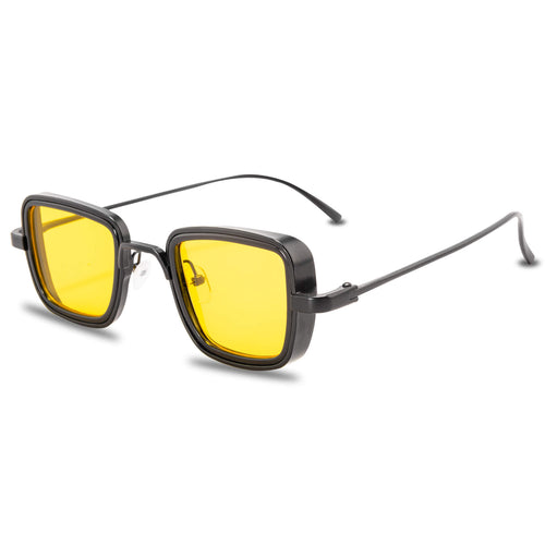 Mcmacfil: Handcrafted Retro Metal Square Sunglasses for Men - Embrace the Trendy Vintage Vibe