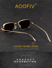 Mcmacfil: Handcrafted Retro Metal Square Sunglasses for Men - Embrace the Trendy Vintage Vibe