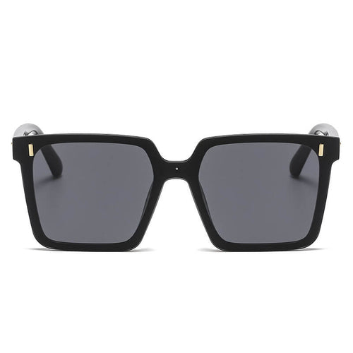 McMacfil New Metal Stud Sunglasses with Attached Lens, Large Square Frame, Fashionable and Trendy, UV Protection, Handcrafted