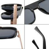 McMacfil European and American Double Beam Fashion Sunglasses, a trendy and fashionable metal sunglasses with a large frame, providing wind and UV protection. Handcrafted with precision.