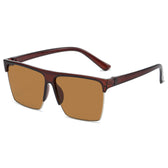 Mcmacfil New Cross-Border Men's Sunglasses, Outdoor Driving, Retro Classic Rivet Half-Frame Sunglasses