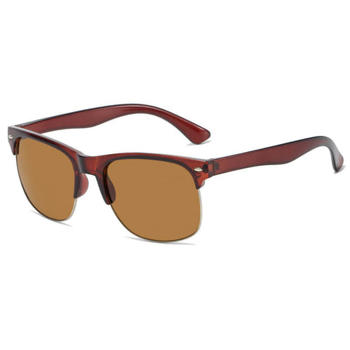 Mcmacfil New Cross-Border Men's Sunglasses, Outdoor Driving, Retro Classic Rivet Half-Frame Sunglasses