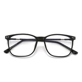 Mcmacfil Square Frame Unisex TR90 Eyeglass Frame Plain Glasses Blue Light Blocking Handcrafted