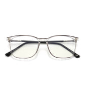 Mcmacfil Square Frame Unisex TR90 Eyeglass Frame Plain Glasses Blue Light Blocking Handcrafted