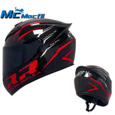 McMacfil Standard Motorcycle Helmet: Full-face Helmet for Men and Women, Winter Warmth, Safety, Suitable for All Seasons, Electric Bikes, and Motorcycles.