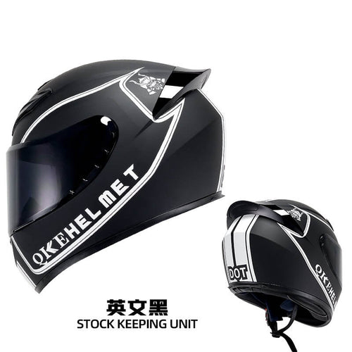 McMacfil Standard Motorcycle Helmet: Full-face Helmet for Men and Women, Winter Warmth, Safety, Suitable for All Seasons, Electric Bikes, and Motorcycles.