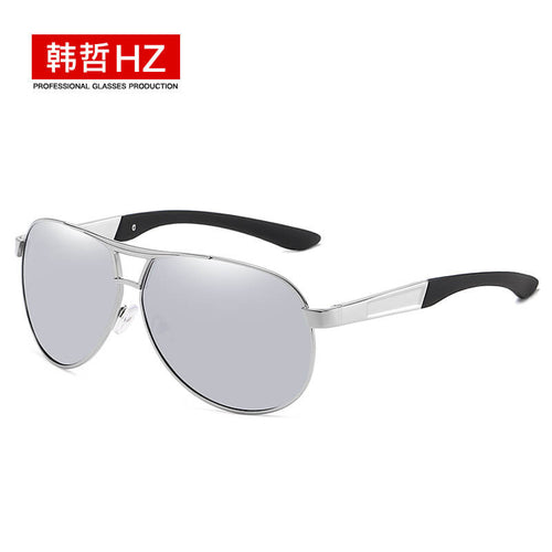 Mcmacfil New Men's Sunglasses Trendy Polarized Frog Mirror Driver Mirror Sunglasses