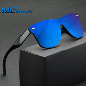 Mcmacfil's European and American style sunglasses are perfect for women with their large frames and unique personality. For men, they feature dazzling reflective mercury lenses and a windproof one-piece design.