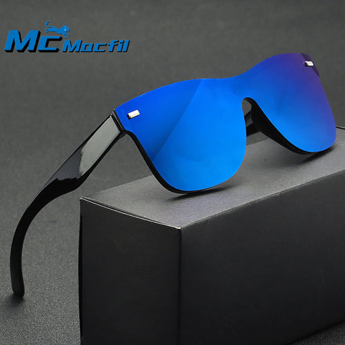 Mcmacfil's European and American style sunglasses are perfect for women with their large frames and unique personality. For men, they feature dazzling reflective mercury lenses and a windproof one-piece design.