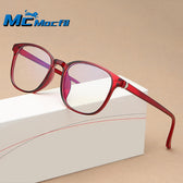 Mcmacfil New Retro Flat Lens for Men and Women, Fashionable and Comfortable Decorative Eyeglasses, Lightweight Frame with Blue Light Protection. Handcrafted.