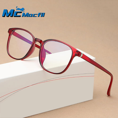 Mcmacfil New Retro Flat Lens for Men and Women, Fashionable and Comfortable Decorative Eyeglasses, Lightweight Frame with Blue Light Protection. Handcrafted.