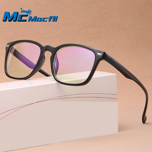 Mcmacfil New Fashion Square Mitin Blue Light Blocking Eyeglass Frame, INS Style Unisex Retro Eyeglass Frame, Lightweight Eyewear