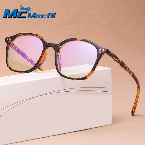 Mcmacfil Unisex New Fashion Polygon Clear Lens Glasses Blue Light Blocking Retro Street Snap Versatile Natural Beauty Slimming.