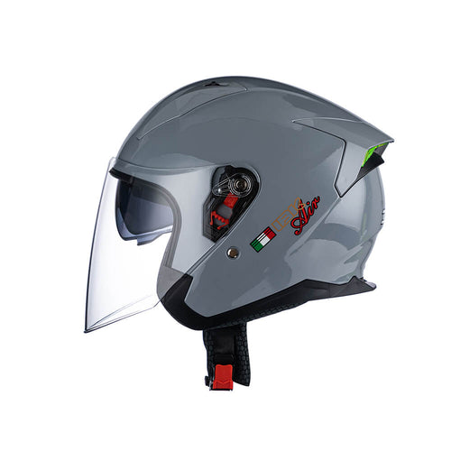 Mcmacfil Motorcycle Helmet - Half Helmet with Dual Visors, Bluetooth, Open Face Helmet for Men and Women, Full-Covered Motorcycle Helmet for Summer and Three-Quarter Helmet."