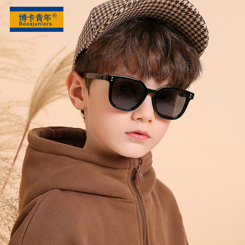 Mcmacfil New Children's Polarized Silicone Sunglasses for Baby Boys and Girls, Kids Square Frame UV Protection Sunglasses.