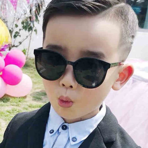 Mcmacfil Children's Sunglasses Round Frame Boys and Girls Kids Sunglasses Fashion Parent-Child Eyewear UV Protection