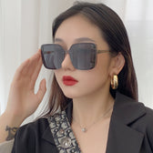 Mcmacfil Korean Version INS Sunglasses Women 2022 New Trendy Oversized Frame Slimming UV Protection Polarized Sunglasses