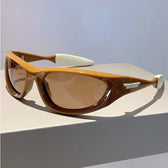 MCMACFIL Luxury Brand Designer Y2K Sunglasses Women For Men Trend Sun Glasses Vintage Punk Mirror Shades Sport Riding Goggle UV400