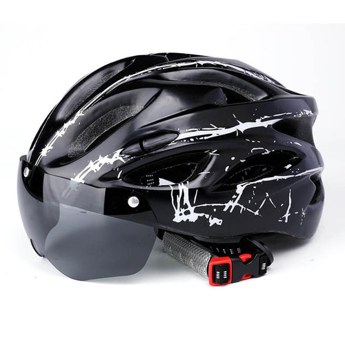 Mcmacfil Cycling Helmet, Integrated Design, Unisex Mountain and Road Bike Helmet, Riding Equipment with Magnetic Detachable Windshield.